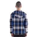 Blue Black Plaid Men s Hooded Windbreaker View2