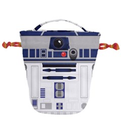 Robot R2d2 R2 D2 Pattern Drawstring Bucket Bag by Jancukart