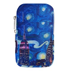 Starry Night In New York Van Gogh Manhattan Chrysler Building And Empire State Building Waist Pouch (small) by danenraven