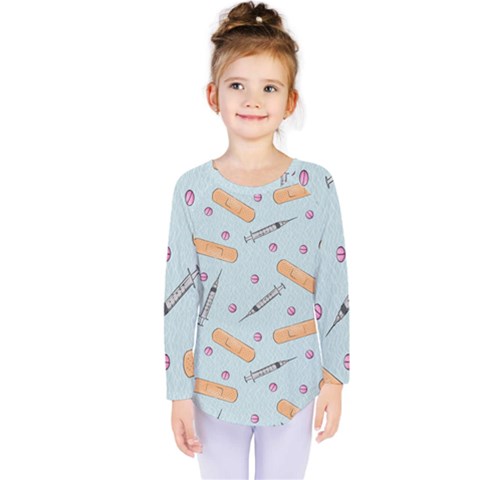 Medicine Items Kids  Long Sleeve Tee by SychEva