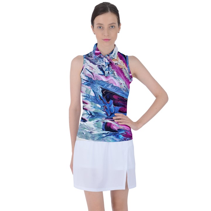 Feathers Women s Sleeveless Polo Tee