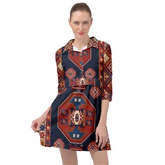 Armenian Old Carpet  Mini Skater Shirt Dress by Gohar