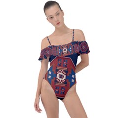 Armenian Carpet Frill Detail One Piece Swimsuit by Gohar