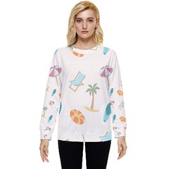 Cool Summer Pattern - Beach Time!   Hidden Pocket Sweatshirt by ConteMonfrey