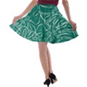 Tropical Monstera  A-line Skater Skirt View2