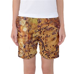 Insect Macro Honey Bee Animal Women s Basketball Shorts by Wegoenart