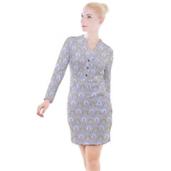 Rainbow Pattern Button Long Sleeve Dress by ConteMonfrey