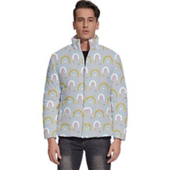 Rainbow Pattern Men s Puffer Bubble Jacket Coat by ConteMonfrey