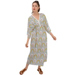 Rainbow Pattern Grecian Style  Maxi Dress by ConteMonfrey