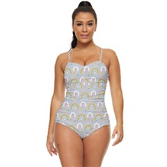 Rainbow Pattern Retro Full Coverage Swimsuit by ConteMonfrey