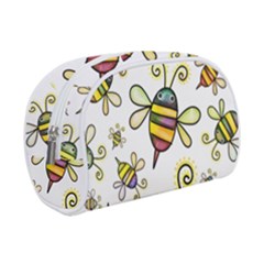 Bee Doodle Cartoon Make Up Case (small) by Wegoenart