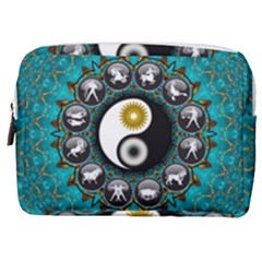 Yin Yang Horoscope Astrology Zodiac Signs Zodiac Make Up Pouch (medium) by Wegoenart