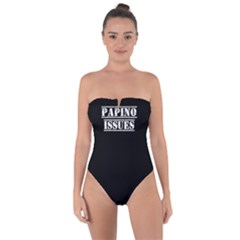 Papino Issues - Italian Humor Tie Back One Piece Swimsuit by ConteMonfrey