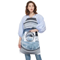 Gray Washing Machine Illustration Pocket Apron by Jancukart