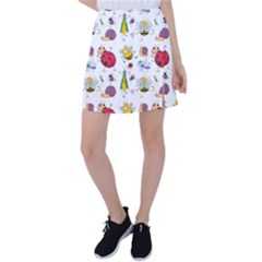 Cute Cartoon Insects Seamless Background Tennis Skirt by Jancukart