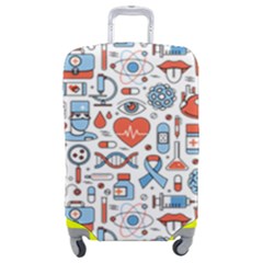 Medical Icons Square Seamless Pattern Luggage Cover (medium) by Jancukart