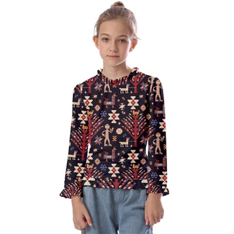 Carpet-symbols Kids  Frill Detail Tee by Gohar