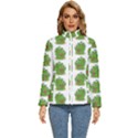 Kermit The Frog pattern Women s Puffer Bubble Jacket Coat View1