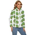 Kermit The Frog pattern Women s Puffer Bubble Jacket Coat View3