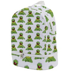 Kermit The Frog Zip Bottom Backpack by Valentinaart