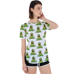 Kermit The Frog Perpetual Short Sleeve T-shirt by Valentinaart