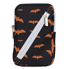 Bat Pattern Belt Pouch Bag (small) by Valentinaart