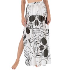 Skull Pattern Maxi Chiffon Tie-up Sarong by Valentinaart