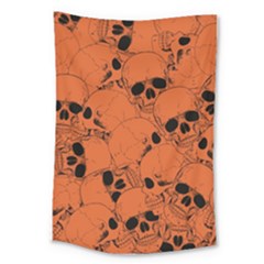 Skull Pattern Large Tapestry by Valentinaart