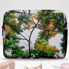 Tree Sunlight Forest Nature Landscape Sunrise Fog Make Up Pouch (large) by danenraven