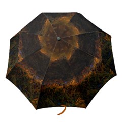 Sunset Forest Fall Sunbeams Nature Folding Umbrellas by danenraven