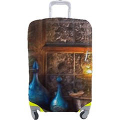 Blue Coffee Cups Cups Coffee Snack Blue Color Luggage Cover (large) by danenraven