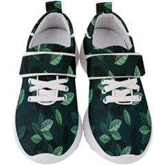 Leaves Pattern Kids  Velcro Strap Shoes by artworkshop