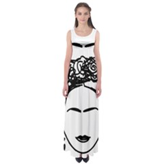 Frida Kahlo  Empire Waist Maxi Dress by Sobalvarro