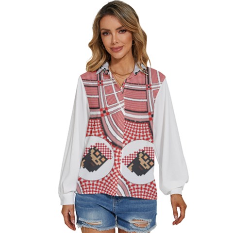 Im Fourth Dimension Saudi Women s Long Sleeve Button Down Shirt by imanmulyana