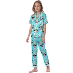 Skullart Kids  Satin Short Sleeve Pajamas Set by Sparkle