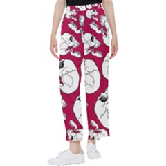 Terrible Frightening Seamless Pattern With Skull Women s Pants  by Pakemis