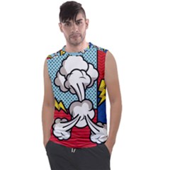 Rays Smoke Pop Art Style Vector Illustration Men s Regular Tank Top by Pakemis