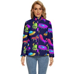 Space Pattern Women s Puffer Bubble Jacket Coat by Pakemis