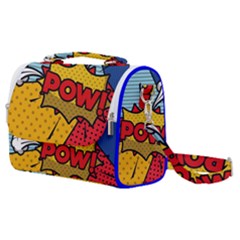 Pow Word Pop Art Style Expression Vector Satchel Shoulder Bag by Pakemis