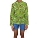 Seamless Pattern With Kids Kids  Long Sleeve Swimwear View1