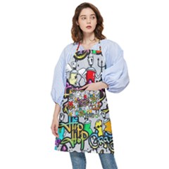 Hip Hop Background Pocket Apron by Pakemis