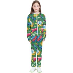 Pop Art Colorful Seamless Pattern Kids  Tracksuit by Pakemis