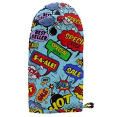 Comic Bubbles Seamless Pattern Microwave Oven Glove by Pakemis