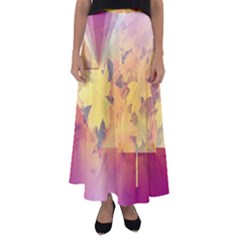 Colorful Nature Flared Maxi Skirt by Sparkle