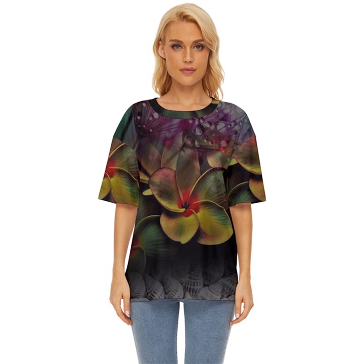 Beautiful Floral Oversized Basic Tee