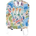 Travel Pattern Immigration Stamps Stickers With Historical Cultural Objects Travelling Visa Immigran Full Print Backpack View2