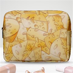 Cheese-slices-seamless-pattern-cartoon-style Make Up Pouch (large) by Pakemis