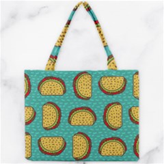 Taco-drawing-background-mexican-fast-food-pattern Mini Tote Bag by Pakemis