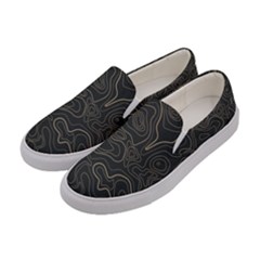 Damask-seamless-pattern Women s Canvas Slip Ons by Pakemis