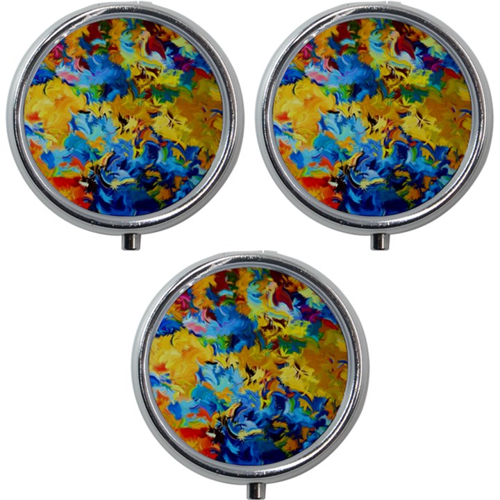 Abstract art Mini Round Pill Box (Pack of 3)